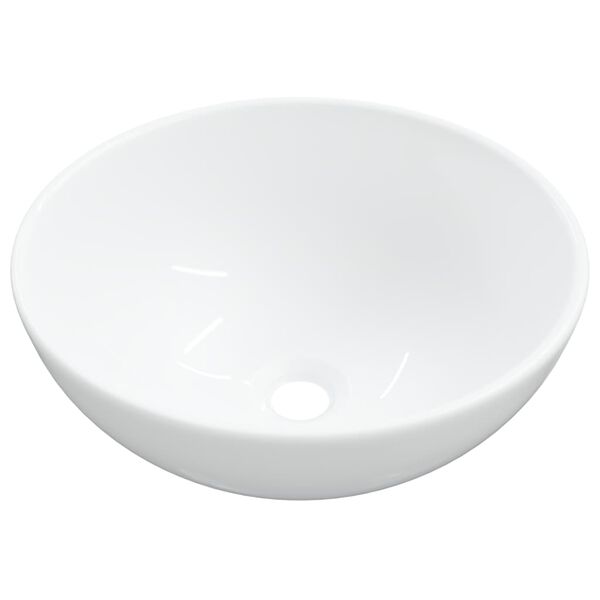 vidaXL Wash Basin White 11.0x11.0x3.9" Ceramic
