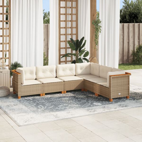 vidaXL Garden Sofa Set Beige