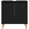 vidaXL Bathroom Sink Cabinet Black Oak 22.83 x 12.99 x 23.62 in