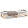 vidaXL Day Bed Natural Wood Solid Pine Wood Double