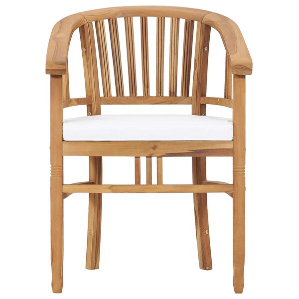 vidaXL 9 Piece Patio Dining Set with Cushions Solid Teak Wood