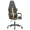 vidaXL Gaming Chair Black and Gold Faux Leather, Metal, Plywood Medium