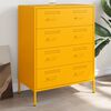 vidaXL Sideboard Mustard yellow Steel 26.8 in x 15.4 in x 35.0 in