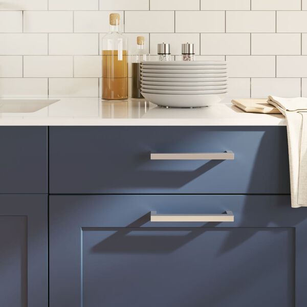 vidaXL Cabinet Handle Set of 20 Silver Stainless Steel Medium Durable