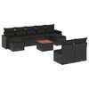 vidaXL Garden Sofa Set Black