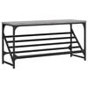 vidaXL Shoe Rack Grey Sonoma Engineered wood 35.4 x 11.8 x 17.7 in