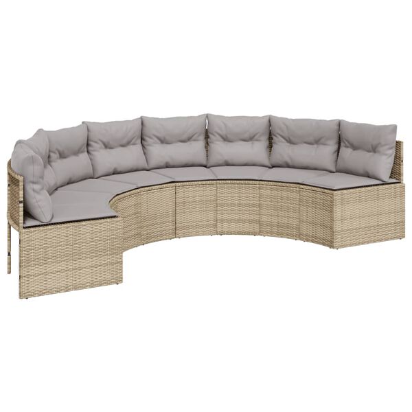 vidaXL Patio Sofa Set Beige, Light Gray