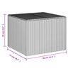 vidaXL Garden Storage Box Grey PE rattan, Powder-coated steel Medium