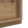 vidaXL LED Bathroom Mirror Wall-mounted Artisan Oak 40 x 37 x 8.5 cm