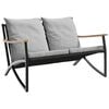 vidaXL Balcony Furniture Set Black Powder-coated steel Medium