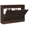 vidaXL Shoe Cabinet Brown Oak Engineered Wood Compact Shoe Cabinet