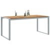 vidaXL Garden Dining Table Grey 70.87 x 35.43 x 29.53 in