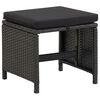 vidaXL Garden Dining Set Black
