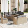 vidaXL Garden Sofa Set Beige, Light Grey