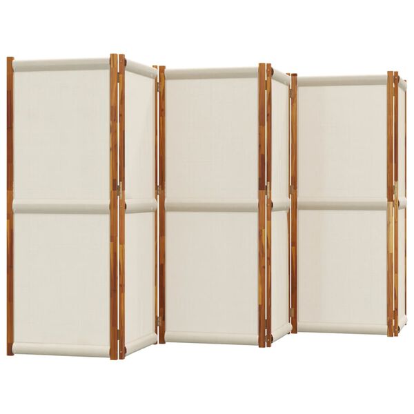 vidaXL 6-Panel Room Divider Light Gray 165.4"x70.9"