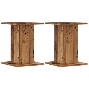 vidaXL Plant Stands 2 pcs Old Wood 11.8x11.8x15.7" Engineered Wood