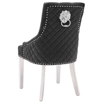vidaXL Dining Chair Black Velvet