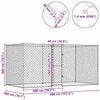 vidaXL Dog Cage Silver 400 x 200 x 256 cm Galvanised Steel