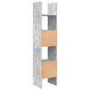 vidaXL Book Cabinet Concrete Grey Engineered Wood 15.7x13.8x70.9 in