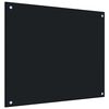 vidaXL Kitchen Backsplashes 2 pcs Black 27.6"x23.6" Tempered Glass