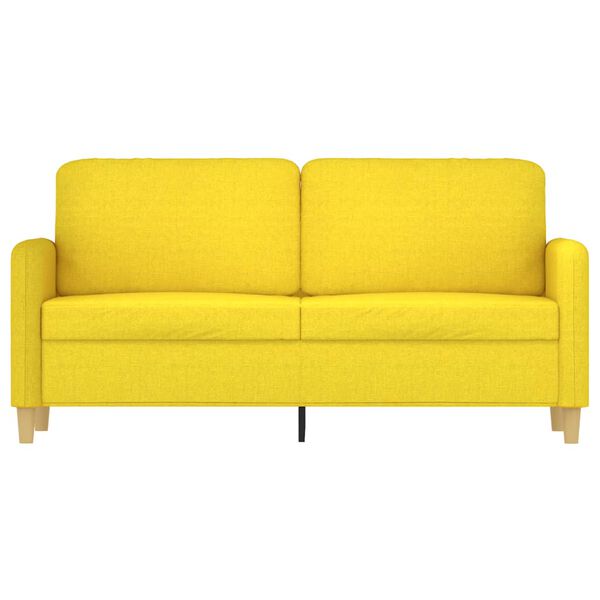vidaXL 2-seater Sofa Light Yellow Polyester, Metal, Textilene, Foam Medium