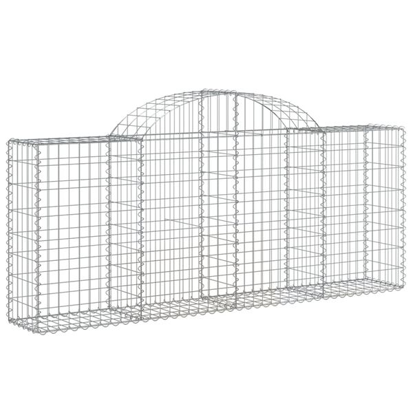 vidaXL Gabion Basket Set of 15 Silver Galvanized Iron Extra Large