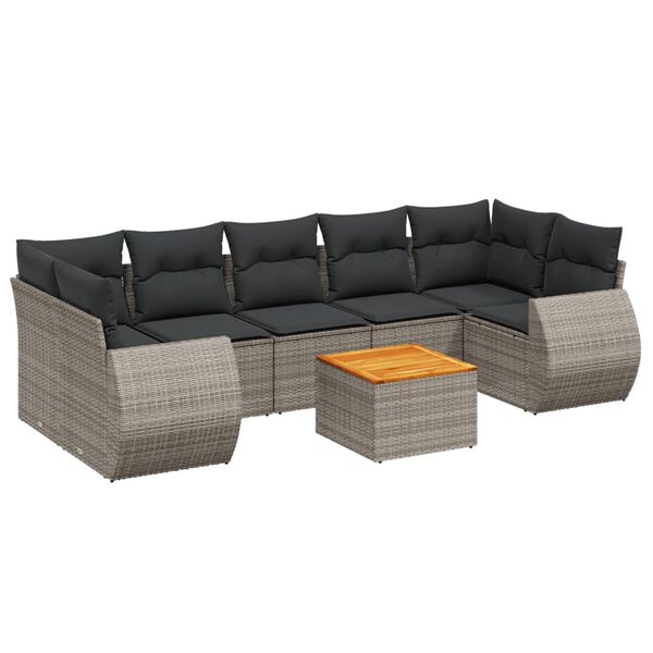 vidaXL Garden Sofa Set Grey