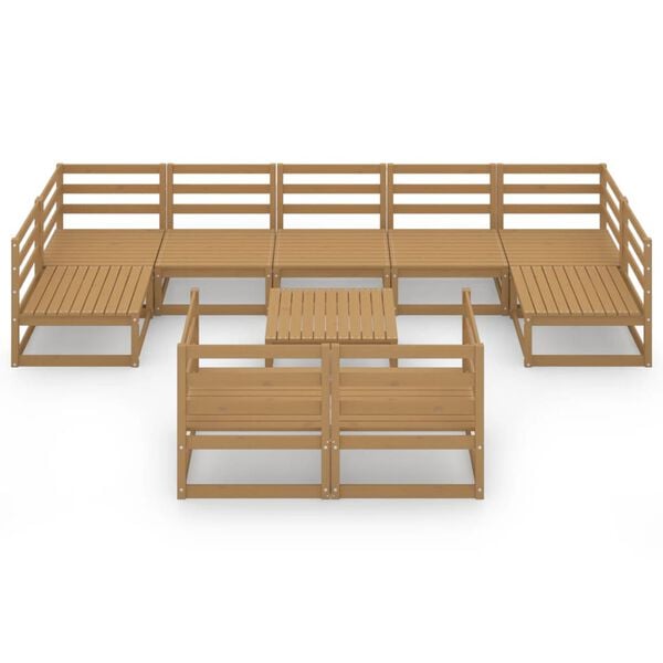 vidaXL Garden Lounge Set Honey brown Solid pinewood Large Modular