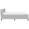 vidaXL Box Spring Bed Light Grey 78.74 x 62.99 in Polyester