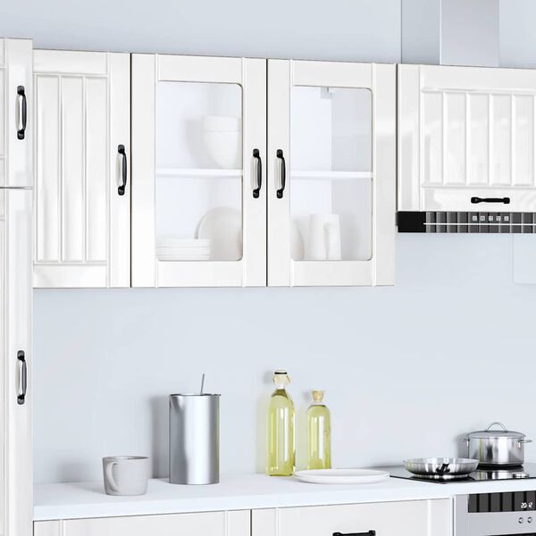 vidaXL Kitchen Wall Cabinet High gloss white Engineered wood