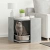 vidaXL Cat Litter Box Enclosure Concrete grey Engineered wood Compact
