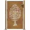 vidaXL Garden Gate 39.4x49.2" Corten Steel Tree Design