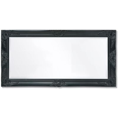 vidaXL Wall Mirror Baroque Style 39.4"x19.7" Black
