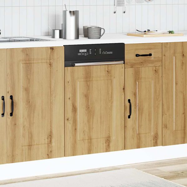 vidaXL Dishwasher Panel Artisan Oak Engineered Wood Standard Durable