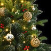 vidaXL Artificial Hinged Christmas Tree 150 LEDs & Ball Set 59.1"