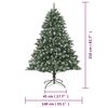 vidaXL Christmas Tree Green and white PVC, steel 82.7 in
