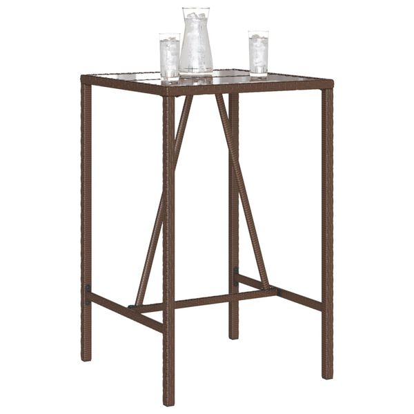 vidaXL Outdoor Bar Table Brown and Black