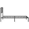 vidaXL Bed Frame Black Powder-Coated Steel 42.1 x 79.9 in Bed