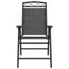 vidaXL Garden Chair Set of 4 Melange Grey Textilene fabric, Steel