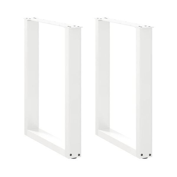 vidaXL Coffee Table Leg Set of 2 White Powder-coated steel