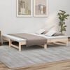 vidaXL Day Bed Natural Wood Solid Pine Wood Double
