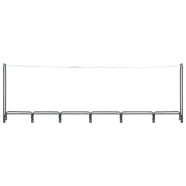 vidaXL Firewood Rack Anthracite 141.7"x13.8"x47.2" Steel