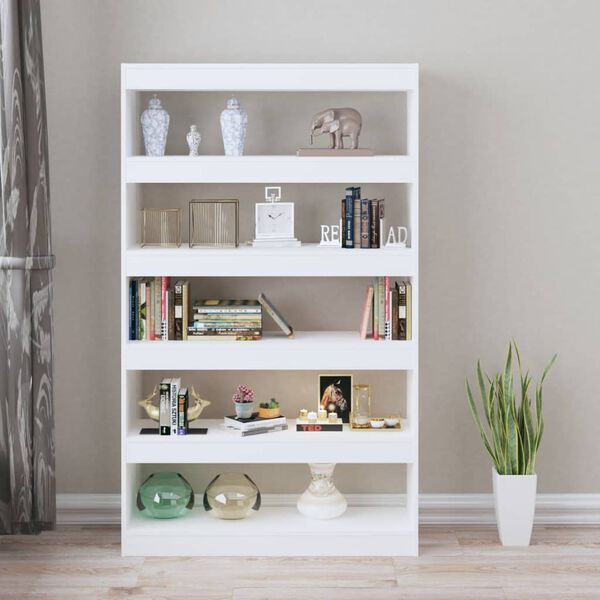 vidaXL Book Cabinet White Engineered wood 65.4 in tall Book Cabinet