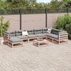 vidaXL Garden Sofa Set Reddish-Brown, Grey