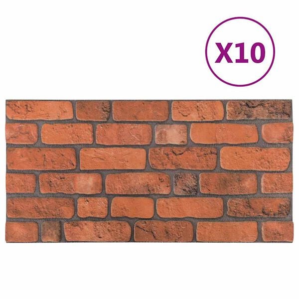 vidaXL 3D Wall Panels with Terracotta Brick Design 10 pcs EPS