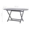 vidaXL Garden Dining Set Grey Solid Acacia Wood