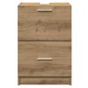 vidaXL Bathroom Cabinet with Door Artisan Oak 15.75 x 14.57 x 23.23 in