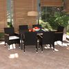 vidaXL Dining Set Black PE rattan Medium Durable Dining Set