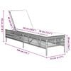 vidaXL Patio Sun Lounger Grey PE rattan Large Multi-Position Backrest