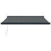 vidaXL Retractable Awning Anthracite Powder-coated Aluminum 11.5 x 8.2 ft